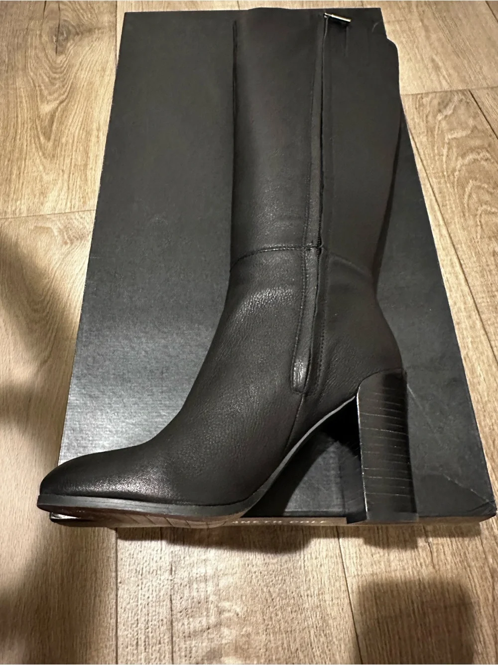 Kenneth Cole Black Over-the-Knee Block Heel Boots